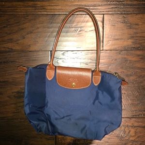 Navy Longchamp Medium Tote